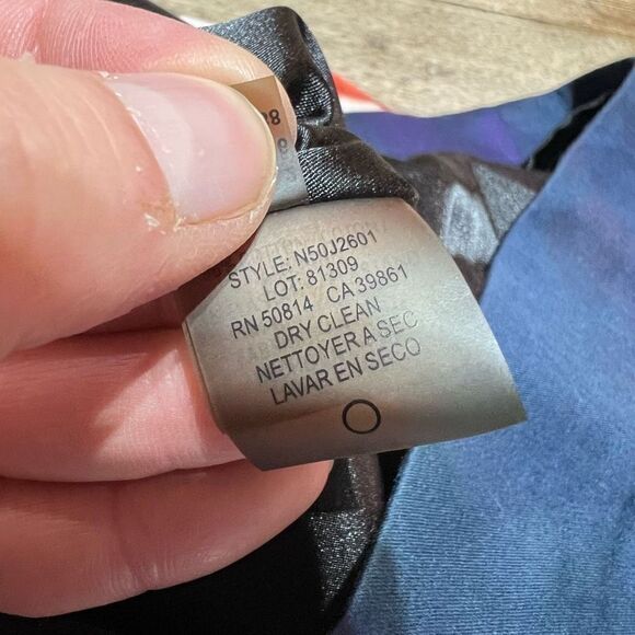 Elie Tahari Womans Graphic Print Sleeveless Floral Sheath Dress Navy Blue Size 2 - Picture 12 of 13